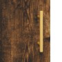 Aparador de madera contrachapada roble ahumado 34,5x34x180 cm