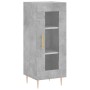 Aparador de madera contrachapada gris hormigón 34,5x34x180 cm