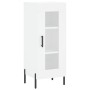 Aparador alto madera contrachapada blanco 34,5x34x180 cm