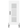 Aparador alto madera contrachapada blanco 34,5x34x180 cm