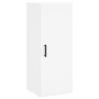 Aparador alto madera contrachapada blanco 34,5x34x180 cm