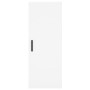 Aparador alto madera contrachapada blanco 34,5x34x180 cm