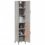 Aparador alto madera contrachapada gris Sonoma 34,5x34x180 cm