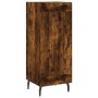 Aparador de madera contrachapada roble ahumado 34,5x34x180 cm