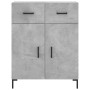 Aparador alto madera contrachapada gris hormigón 69,5x34x180 cm