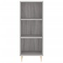 Aparador alto madera contrachapada gris Sonoma 34,5x34x180 cm