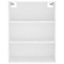 Aparador alto madera contrachapada blanco 69,5x34x180 cm