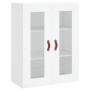 Aparador alto madera contrachapada blanco 69,5x34x180 cm