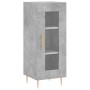 Aparador de madera contrachapada gris hormigón 34,5x34x180 cm