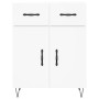 Aparador alto madera contrachapada blanco 69,5x34x180 cm