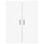 Aparador alto madera contrachapada blanco 69,5x34x180 cm