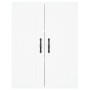 Aparador alto madera contrachapada blanco 69,5x34x180 cm