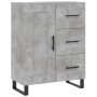 Aparador alto madera contrachapada gris hormigón 69,5x34x180 cm