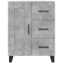 Aparador alto madera contrachapada gris hormigón 69,5x34x180 cm