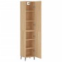 Aparador de madera contrachapada roble Sonoma 34,5x34x180 cm