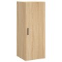 Aparador de madera contrachapada roble Sonoma 34,5x34x180 cm
