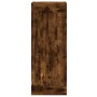Aparador de madera contrachapada roble ahumado 34,5x34x180 cm