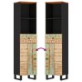 Conjunto de muebles de baño 3 piezas madera maciza reciclada