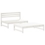 Juego de muebles de jardín 2 piezas madera maciza pino blanco
