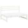Juego de muebles de jardín 2 piezas madera maciza pino blanco