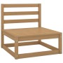Muebles de jardín 13 piezas con cojines madera de pino maciza