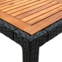 Juego de comedor de jardín 7 piezas ratán sintético negro