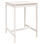 Set de mesa y taburetes altos jardín 5 pzas madera pino blanco