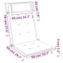Cojines de silla con respaldo alto 6 uds tela Oxford gris