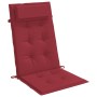 Cojines de silla con respaldo alto 4 uds tela Oxford rojo tinto