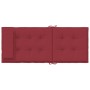 Cojines de silla con respaldo alto 4 uds tela Oxford rojo tinto
