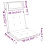 Cojines de silla con respaldo alto 4 uds tela Oxford rojo