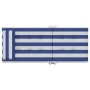 Cojines silla respaldo alto 6 uds tela Oxford rayas azul blanco