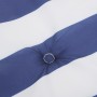 Cojines silla respaldo alto 6 uds tela Oxford rayas azul blanco