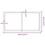 Tablero de mesa madera maciza borde natural 120x60x(2-4) cm