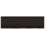 Estante pared madera roble tratada marrón oscuro 180x50x(2-4)cm