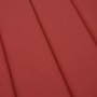 Cojín de tumbona de tela Oxford rojo 180x60x3 cm