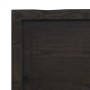 Estante pared madera roble tratada marrón oscuro 160x30x(2-4)cm