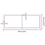 Estante pared madera roble tratada marrón oscuro 160x60x(2-6)cm