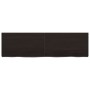 Estante pared madera roble tratada marrón oscuro 140x40x(2-6)cm