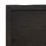 Estante pared madera roble tratada marrón oscuro 140x40x(2-6)cm