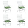 Cojines para silla 4 uds tela estampado de hojas 50x50x7 cm