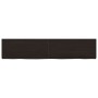 Estante pared madera roble tratada marrón oscuro 140x30x(2-6)cm