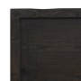 Estante pared madera roble tratada marrón oscuro 140x30x(2-6)cm