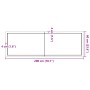 Tablero de mesa madera maciza borde natural 200x60x(2-4) cm