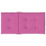 Cojines para silla con respaldo bajo 2 uds tela rosa