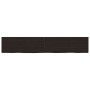 Estante pared madera roble tratada marrón oscuro 220x40x(2-4)cm