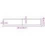 Estante pared madera roble tratada marrón oscuro 220x40x(2-4)cm