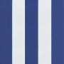 Cojines silla jardín 6 uds tela a rayas azul y blanco 50x50x3cm
