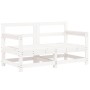 Juego de muebles de jardín 6 piezas madera maciza pino blanco