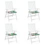 Cojines para silla de jardín 4 uds tela multicolor 40x40x3 cm